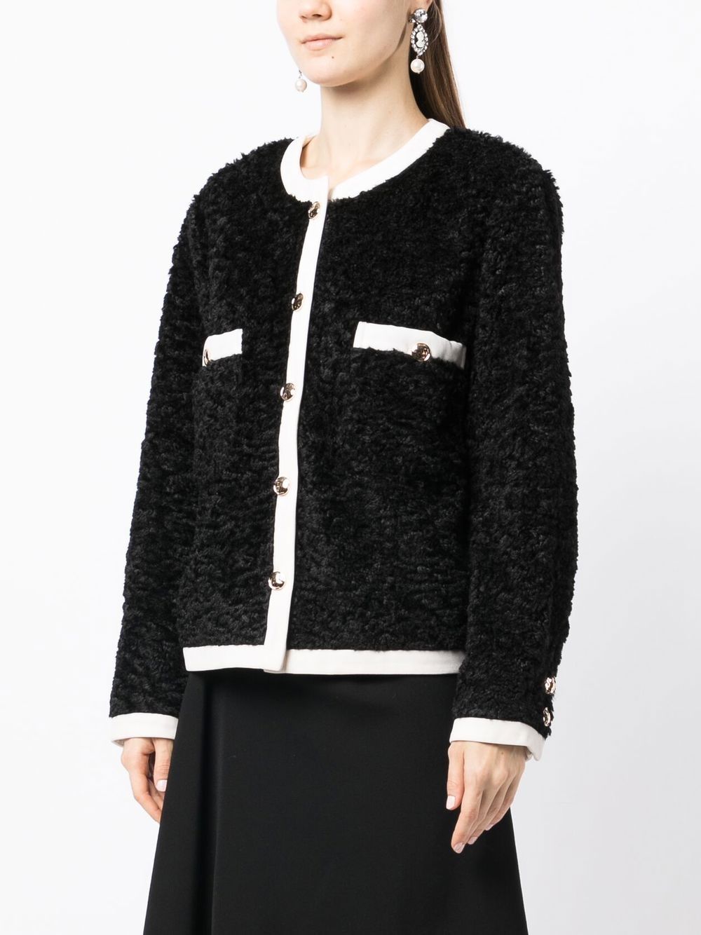 B+ab Contrast Trim Tweed Jacket - Farfetch