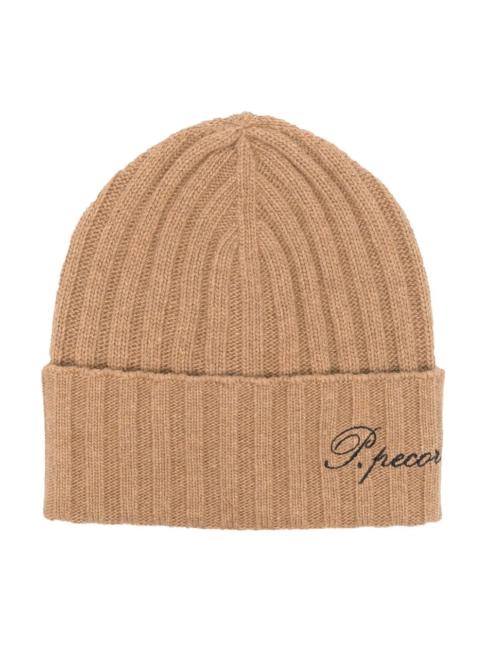 

Paolo Pecora Kids embroidered-logo knitted beanie - Brown