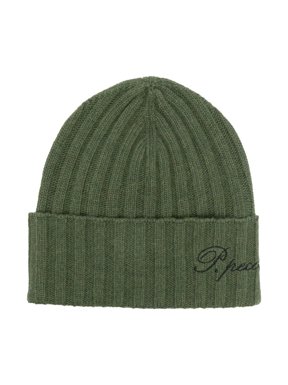 

Paolo Pecora Kids embroidered-logo knitted beanie - Green