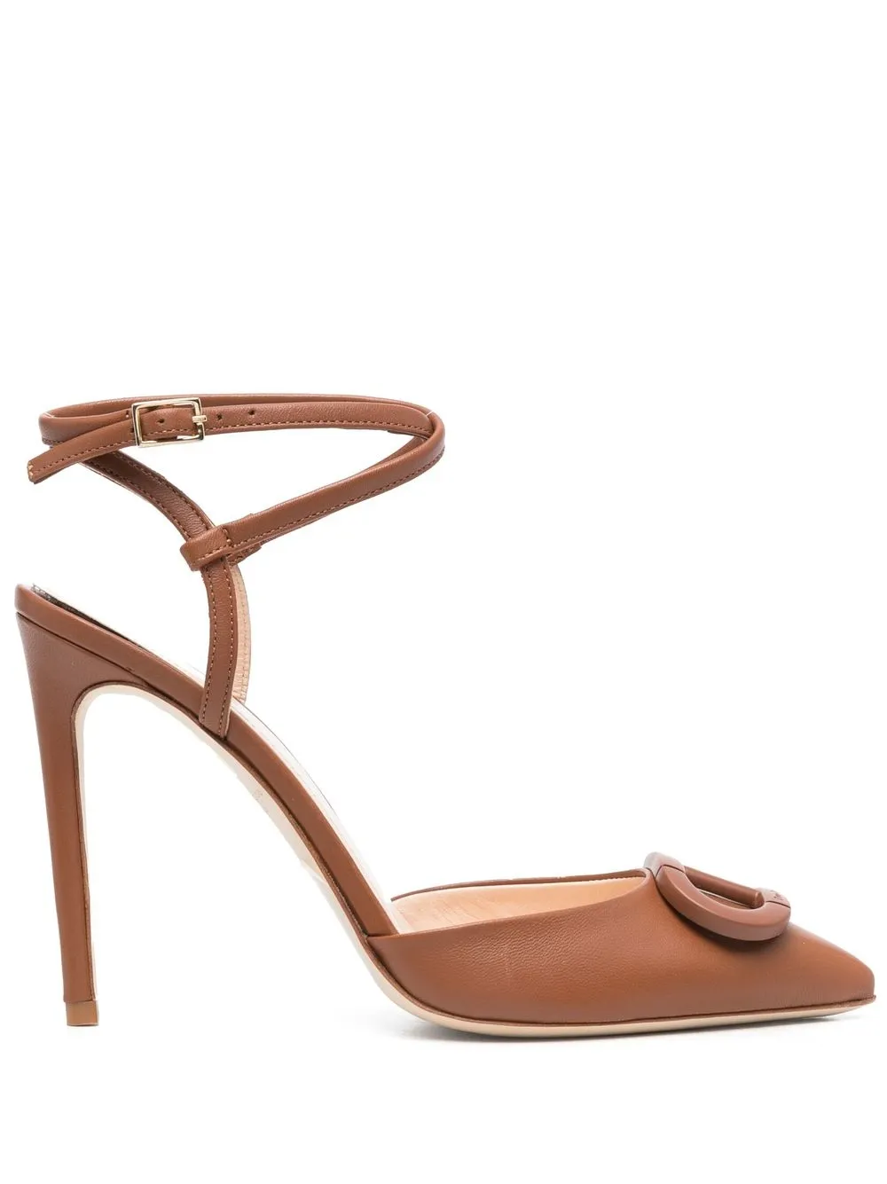 

Dee Ocleppo Pandora logo-plaque 100mm pumps - Brown