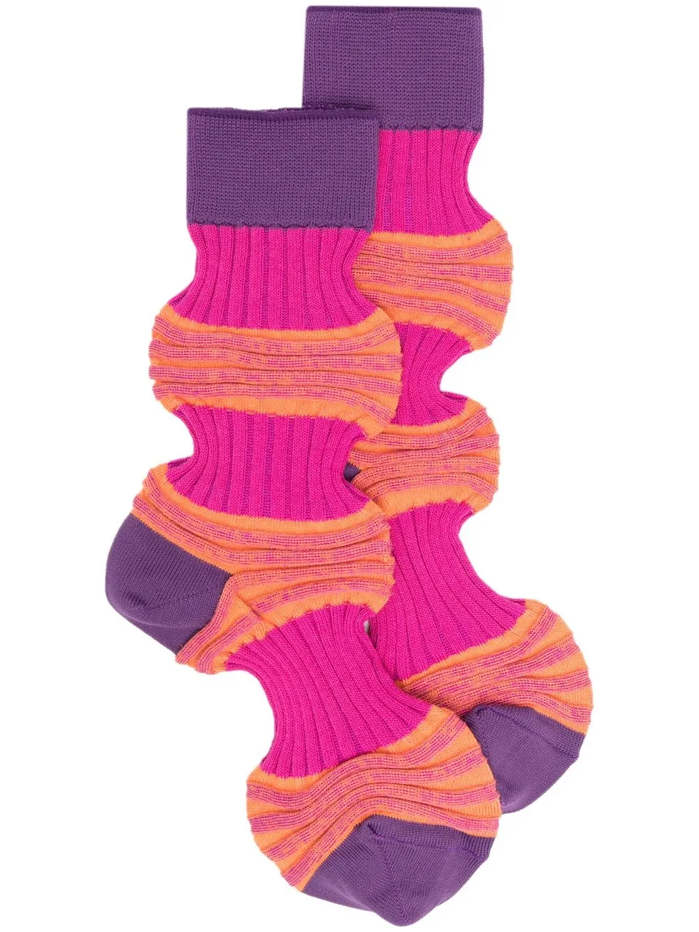 

CFCL pleat-detail socks - Purple