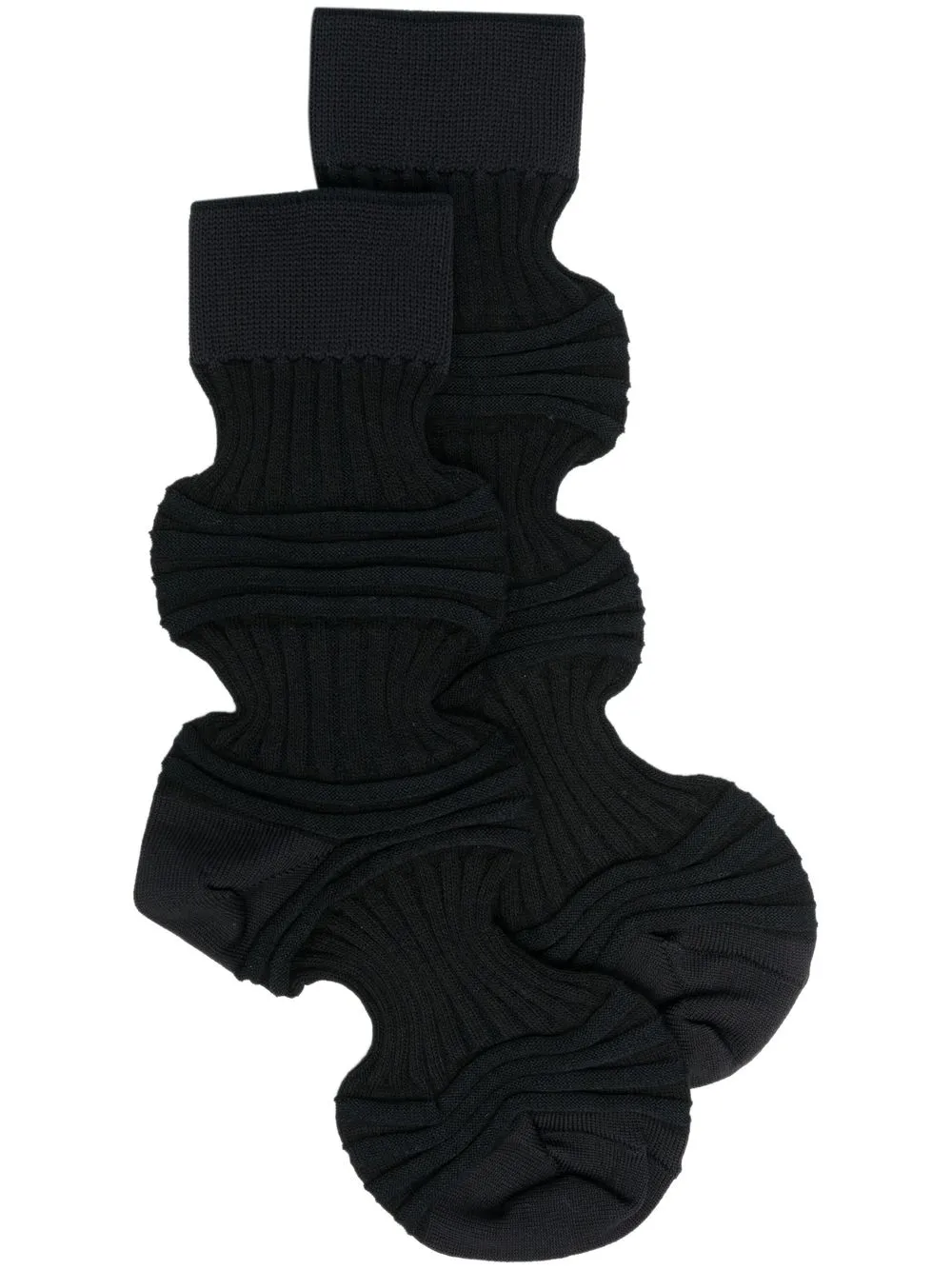 

CFCL pleat-detail socks - Black