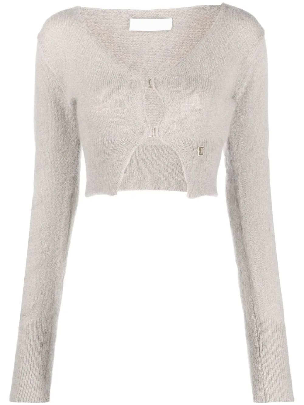 

Low Classic long-sleeve cropped knitted top - Neutrals