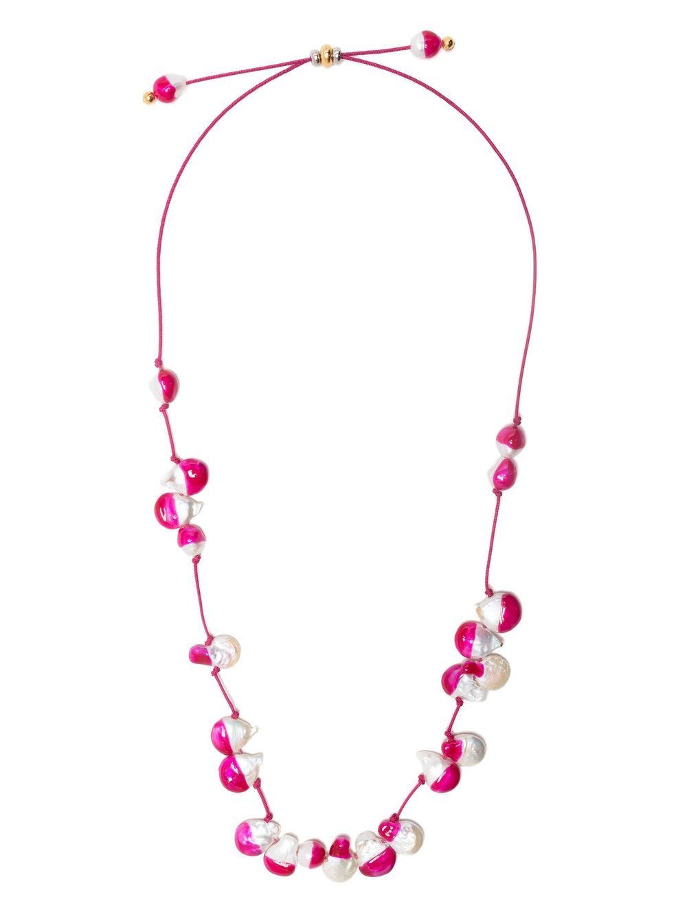 Panconesi interwoven bead-detail necklace - Pink