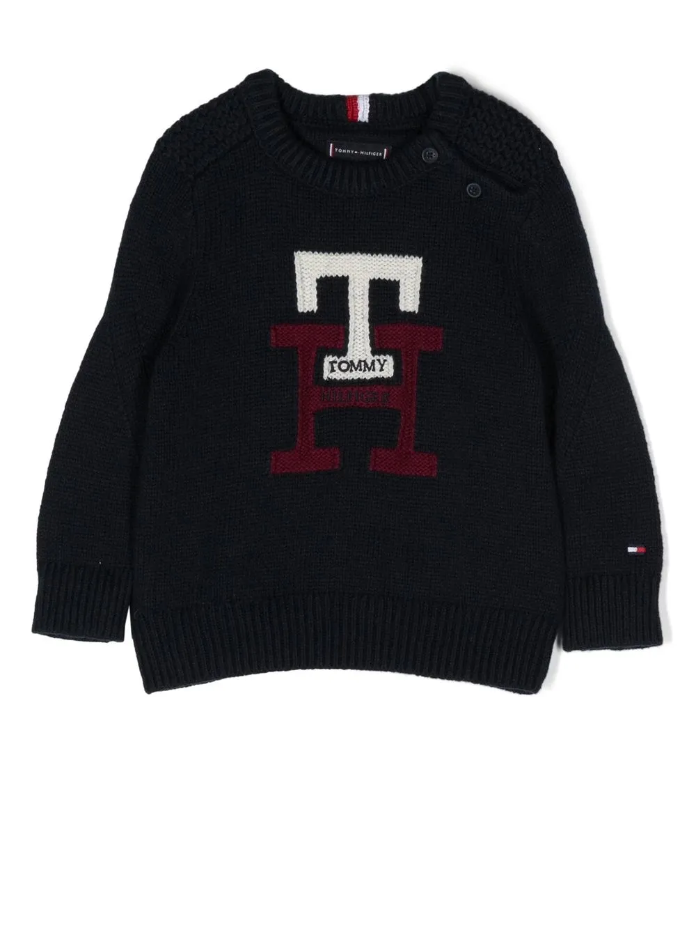 

Tommy Hilfiger Junior suéter con estampado del monograma - Azul