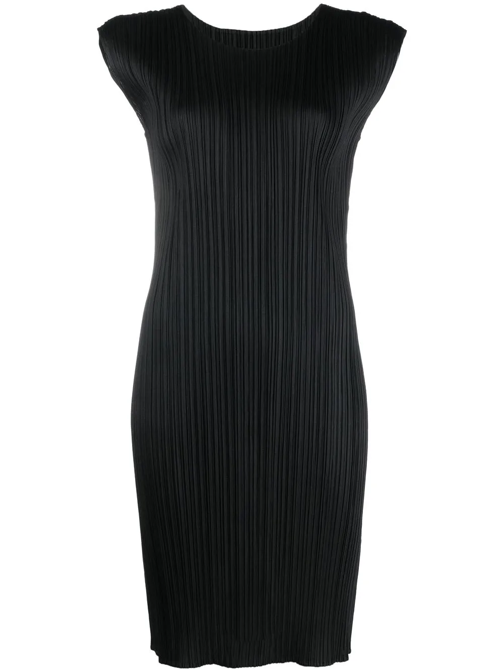 

Pleats Please Issey Miyake plissé short-sleeve shift dress - Black