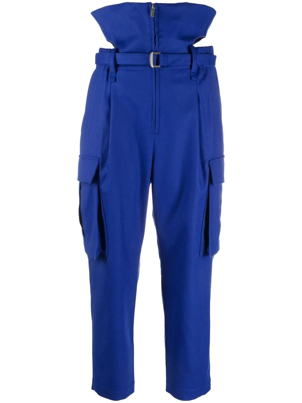 

Issey Miyake pantalones de vestir con tiro alto - Azul