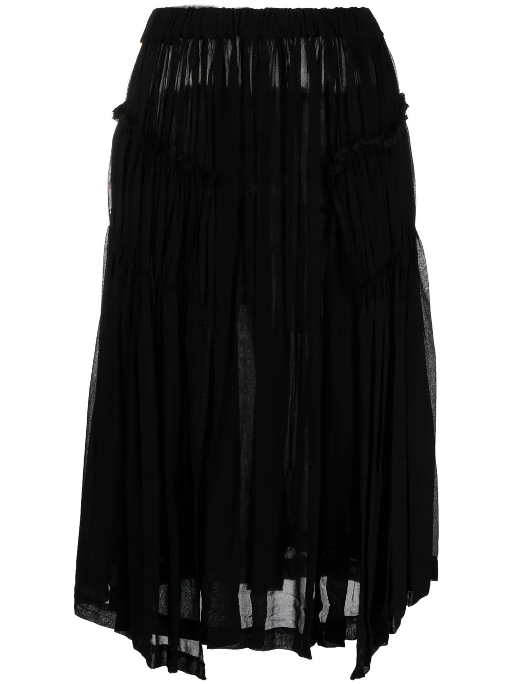 

Comme Des Garçons Comme Des Garçons falda elástica con volantes - Negro