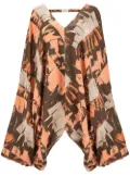 Ferragamo Palm-print beach cover-up - Orange