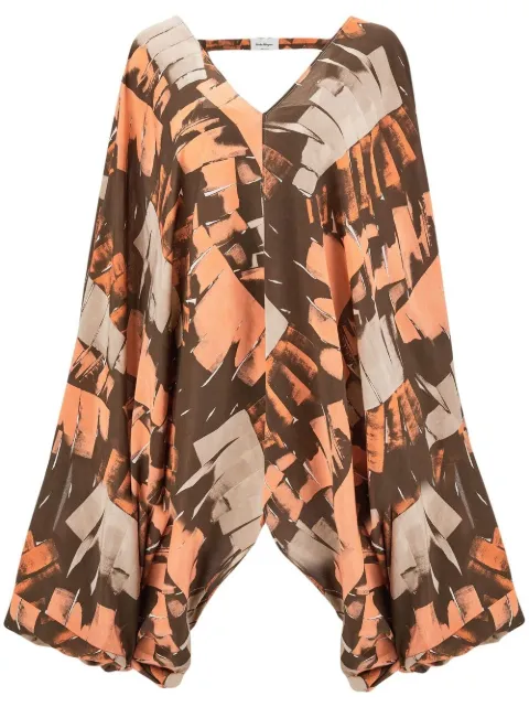 Ferragamo Copricostume con stampa Palm