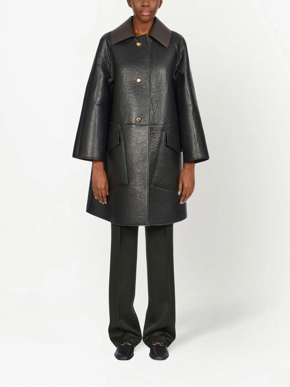 Ferragamo Jas van nappa leer Zwart