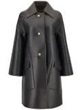 Ferragamo textured nappa-leather coat - Black