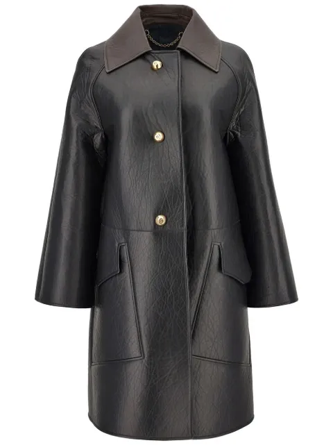 Ferragamo textured nappa-leather coat