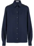 Ferragamo satin button-up shirt - Blue