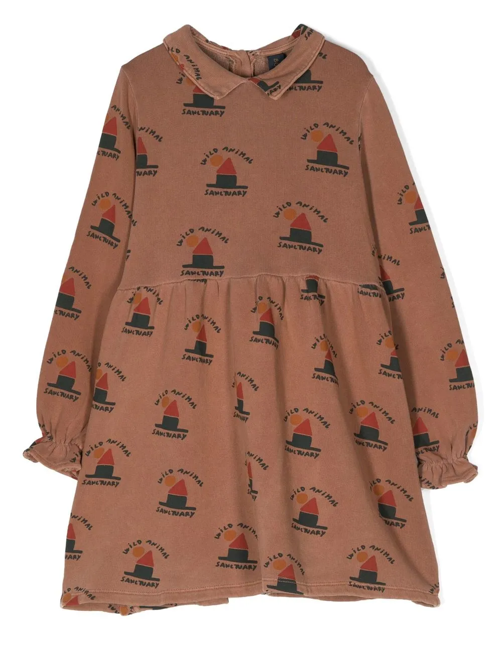 Bonmot graphic-print jumper dress - Brown