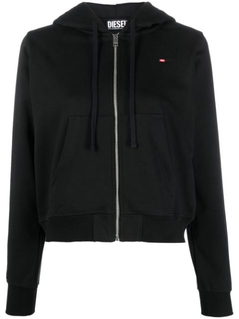 Diesel drawstring zipped hoodie Women