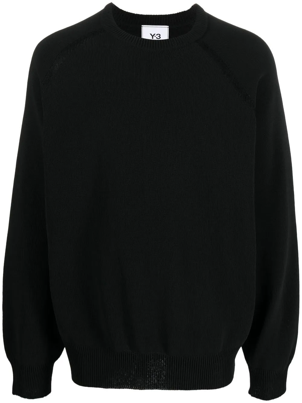 

Y-3 sudadera con cuello redondo y logo bordado - Negro