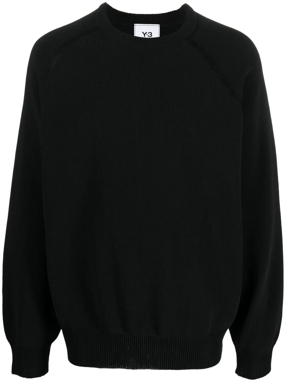 

Y-3 embroidered-logo crew-neck sweatshirt - Black