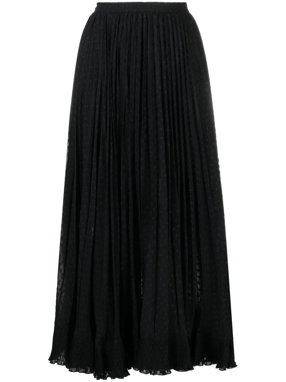 

TWINSET falda midi con detalle plisado - Negro