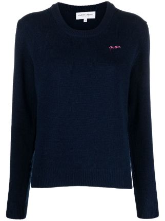 Maison Labiche Embroidered Queen Knit Jumper - Farfetch