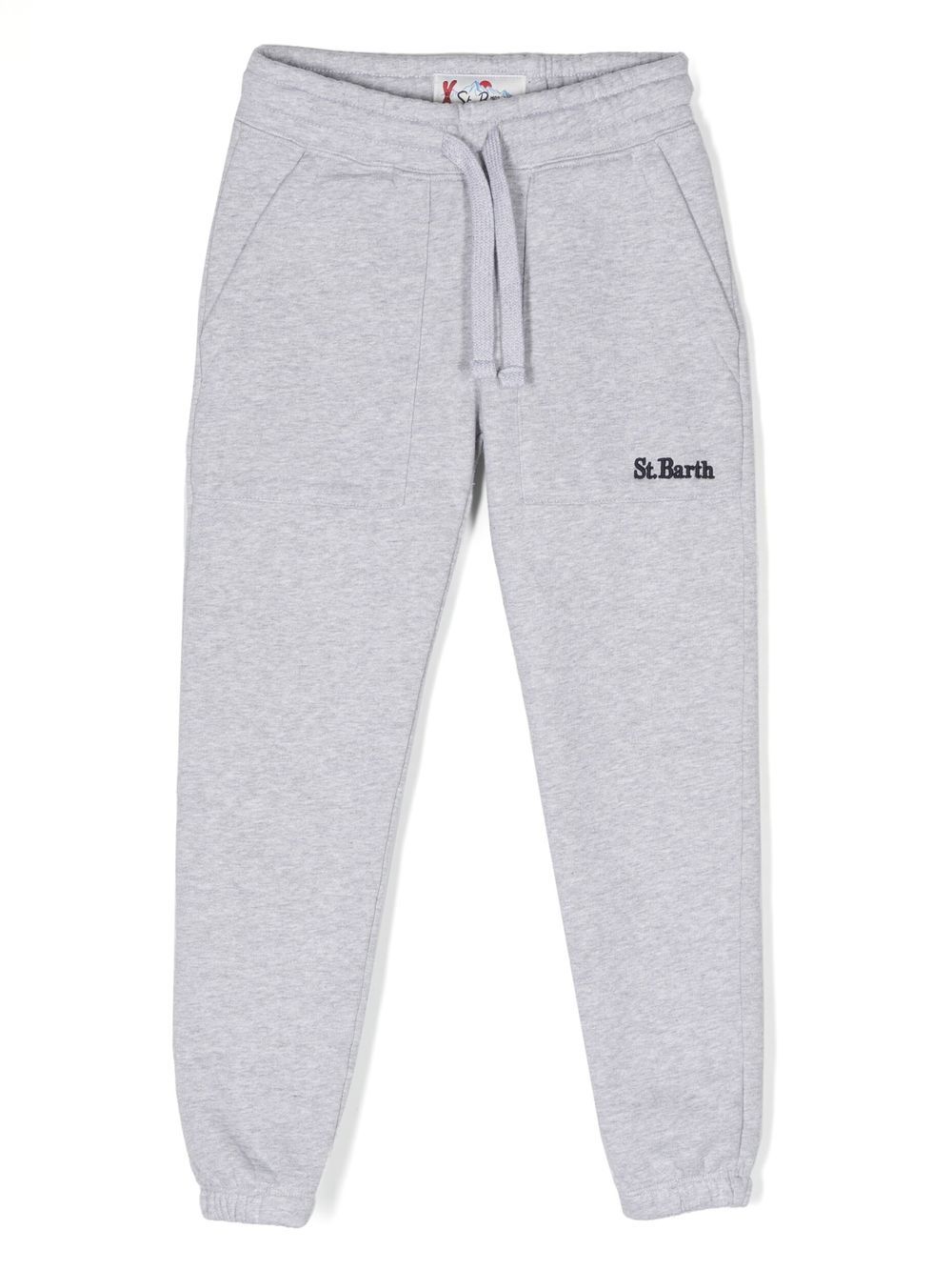 

MC2 Saint Barth Kids embroidered-logo drawstring track pants - Grey