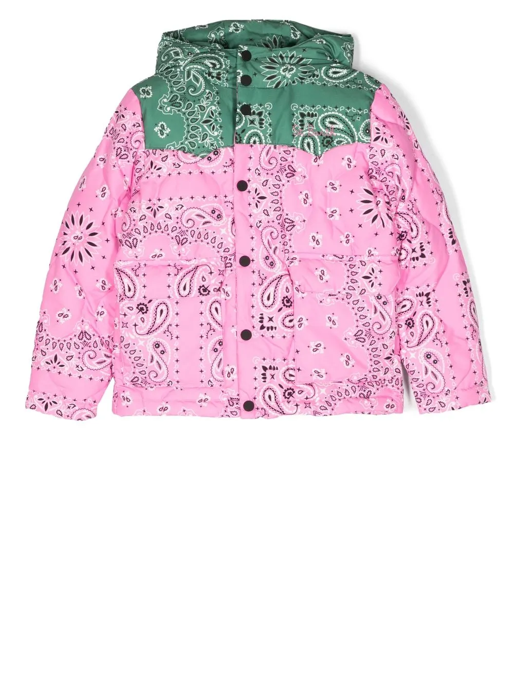 

MC2 Saint Barth Kids Baxter bandana-print puffer jacket - Pink