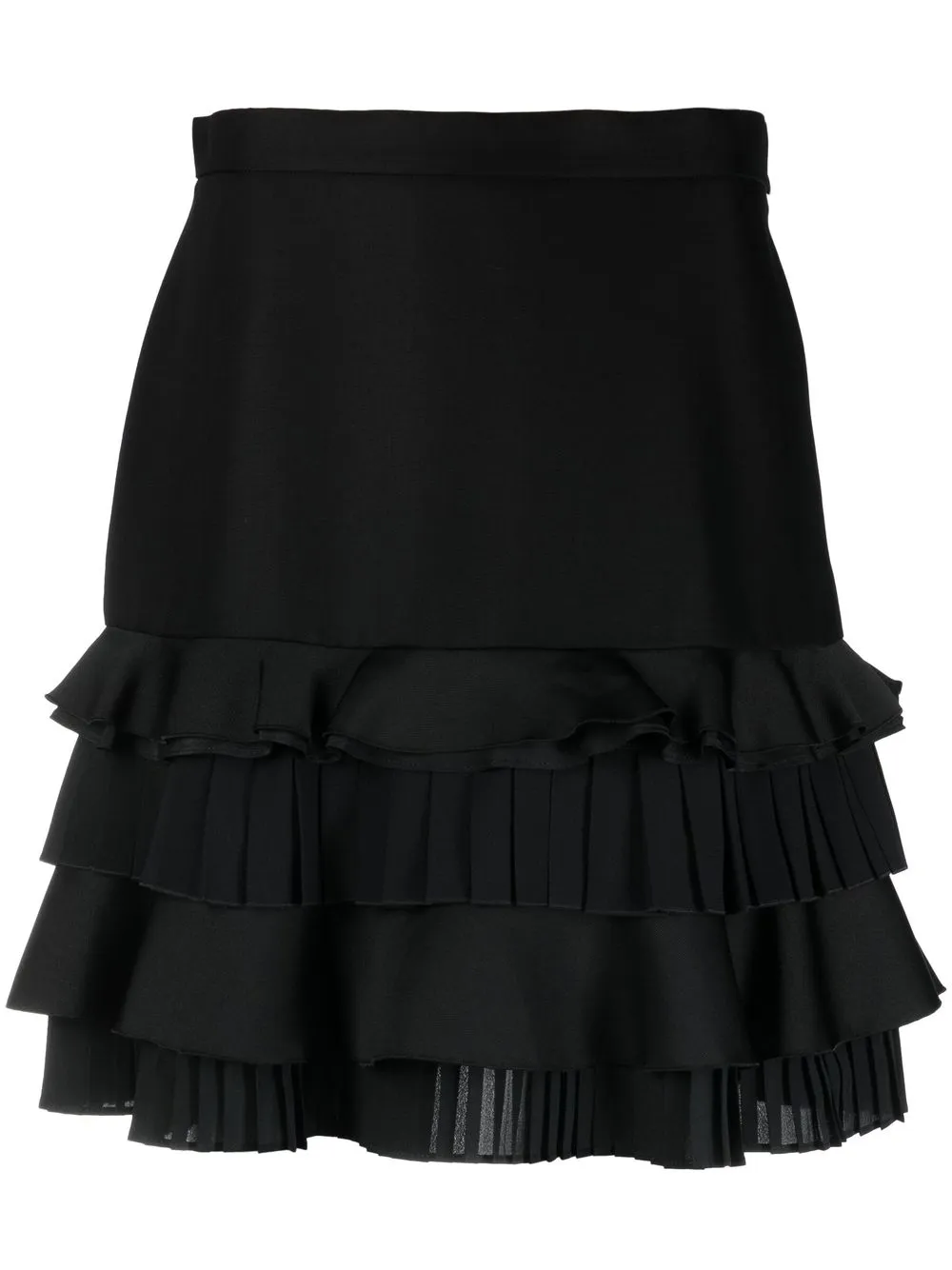 

Ports 1961 knitted ruffled mini skirt - Black
