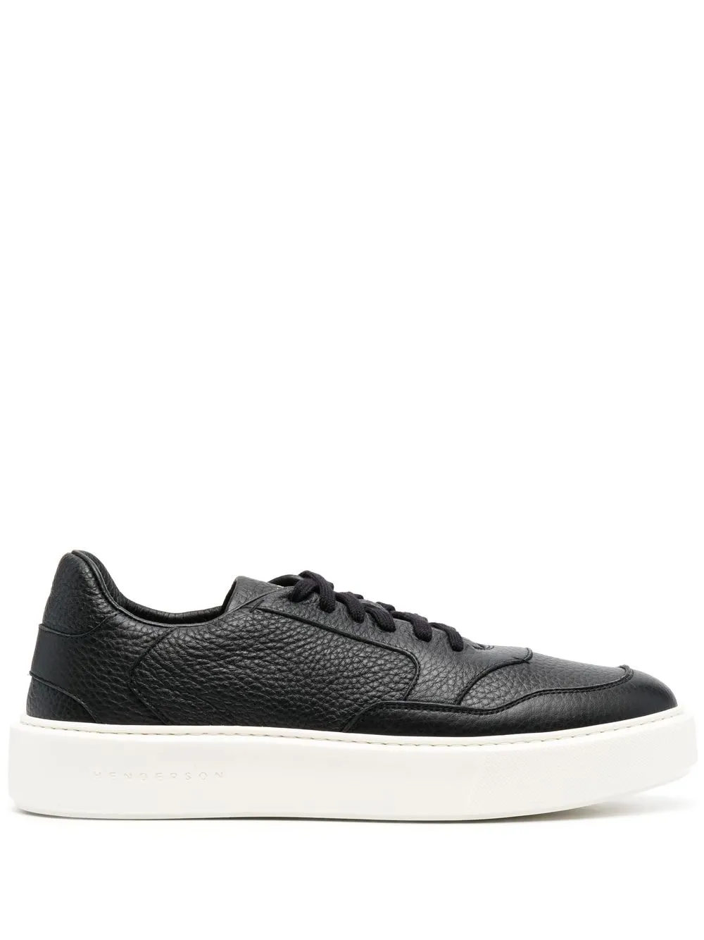 

Henderson Baracco grained-leather low-top sneakers - Black