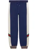 Gucci striped drawstring track pants - Blue