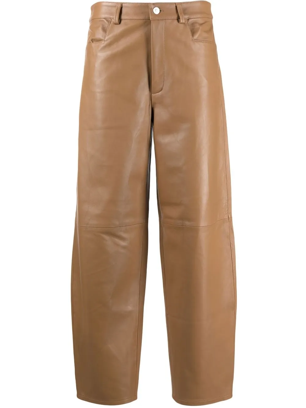 

Wandler Chamomile tapered leather trousers - Brown