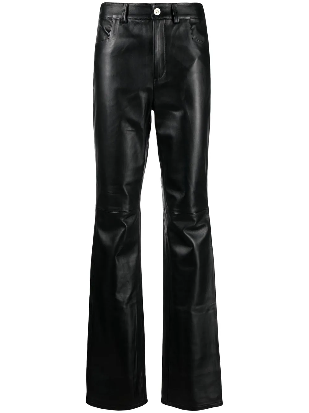 

Wandler high-waist leather trousers - Black