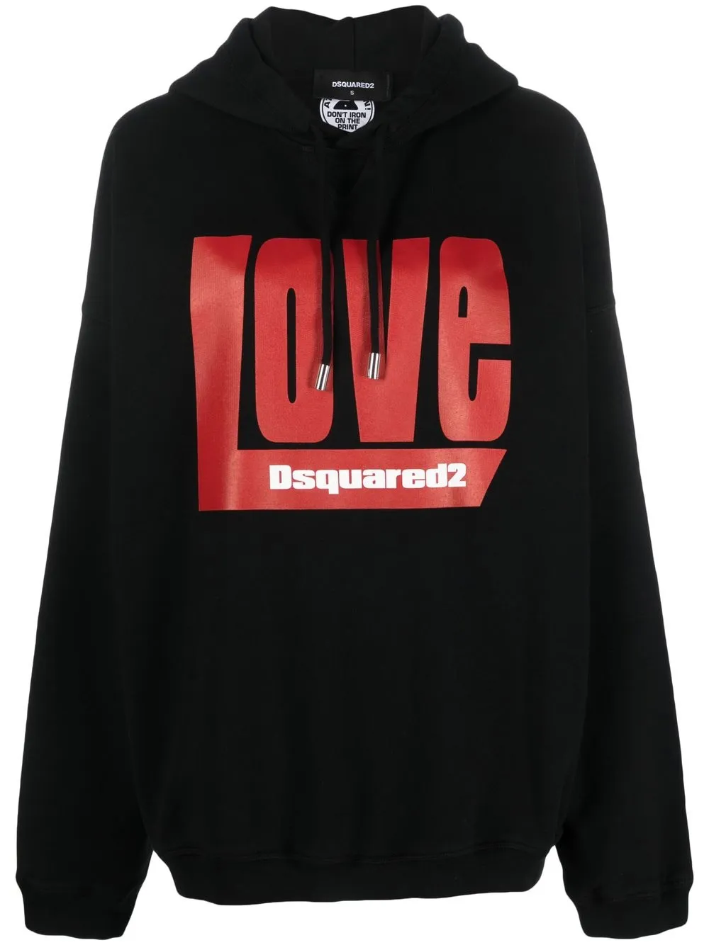 

Dsquared2 Love long-sleeve cotton hoodie - Black