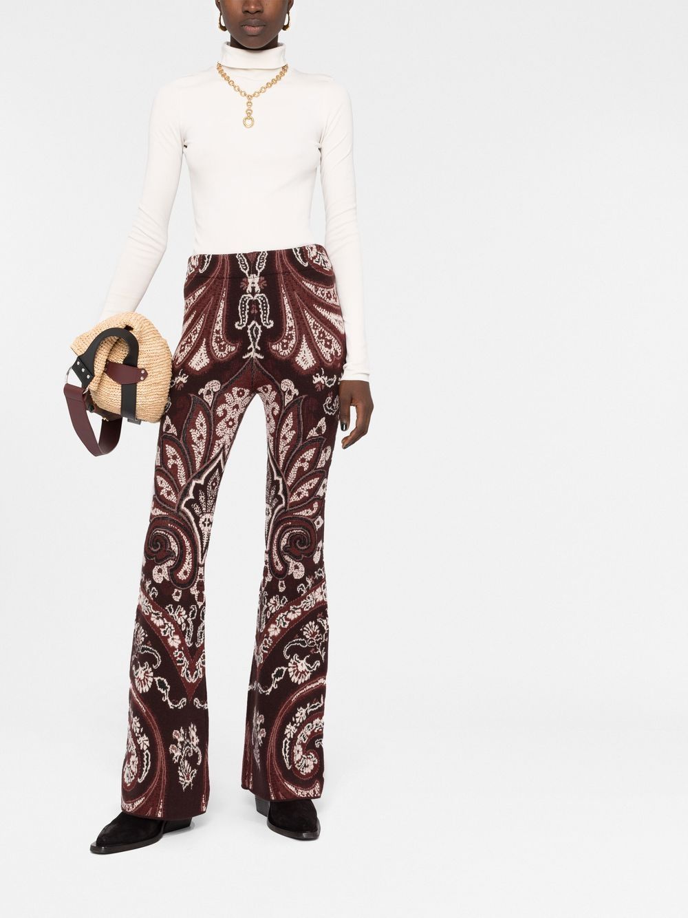 ETRO Broek met paisley print - Rood