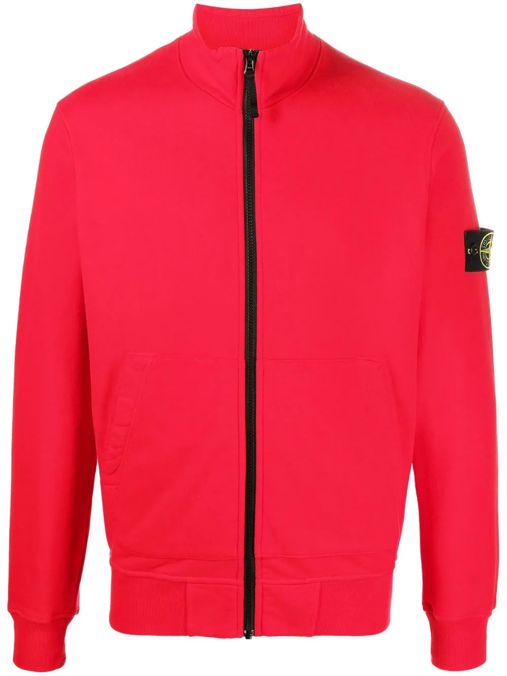 

Stone Island sudadera con parche del logo y cierre - Rojo