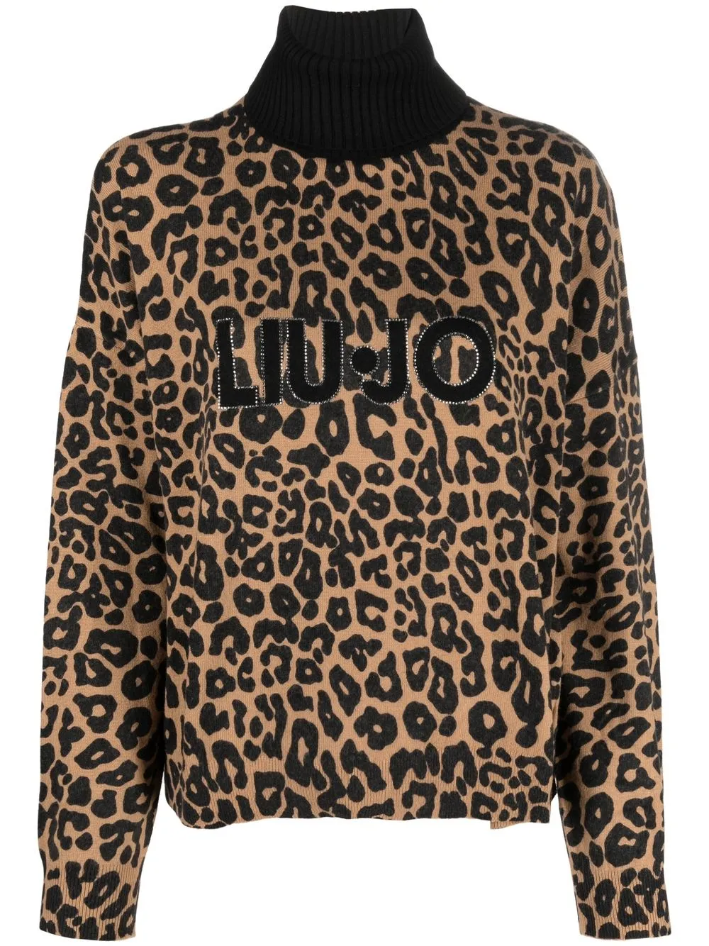 

LIU JO leopard-print monogram jumper - Neutrals