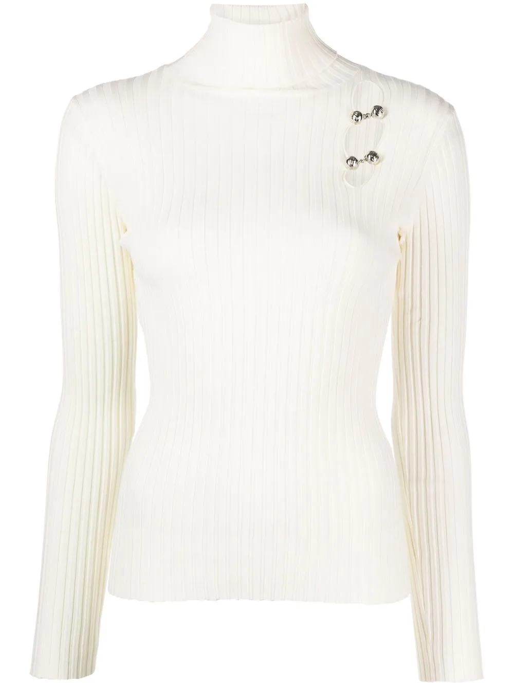 

LIU JO cut-out rib-knit jumper - Neutrals