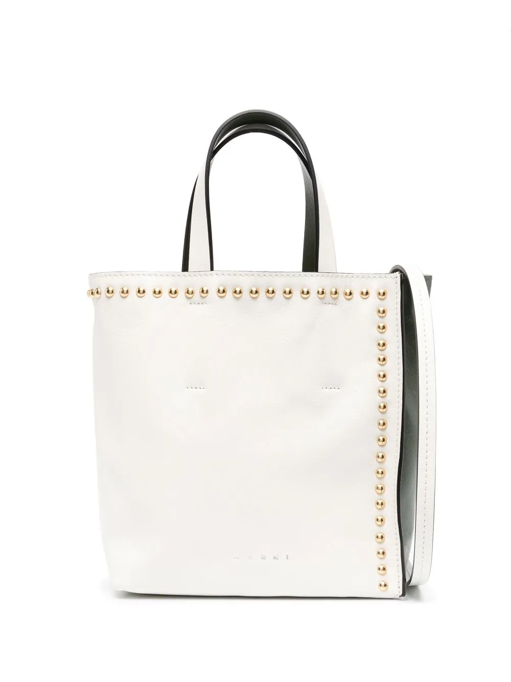 

Marni two-tone studded shoulder bag - White