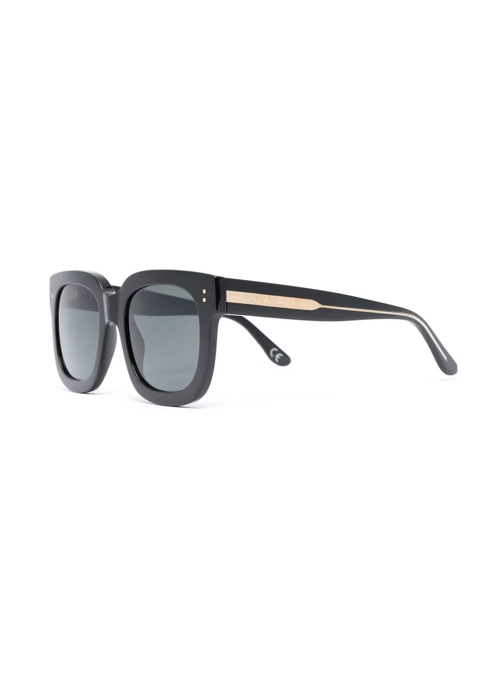 Marni Eyewear 4DM zonnebril met oversized montuur - Zwart