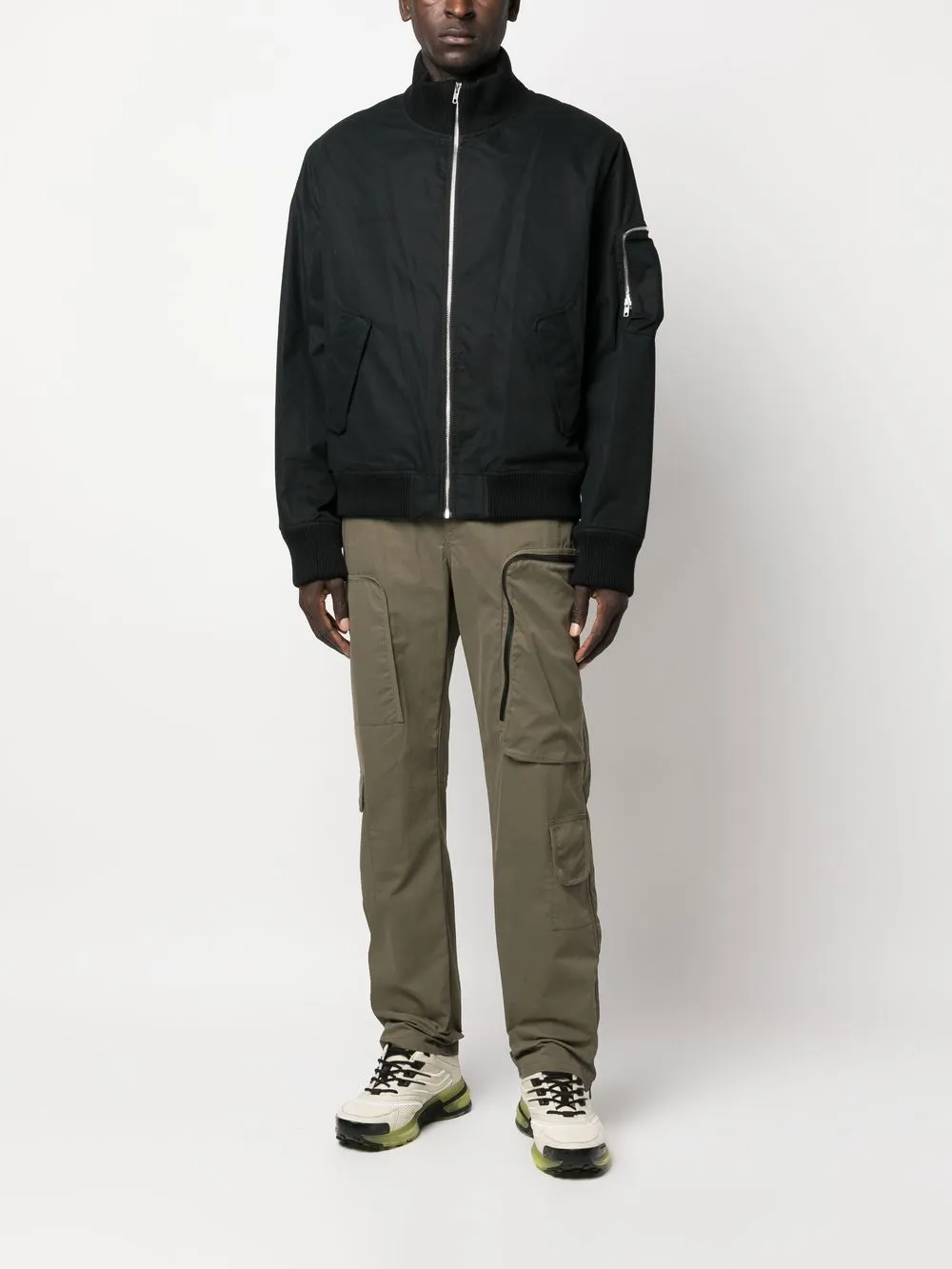 Helmut Lang Broek met cargo zak - Groen