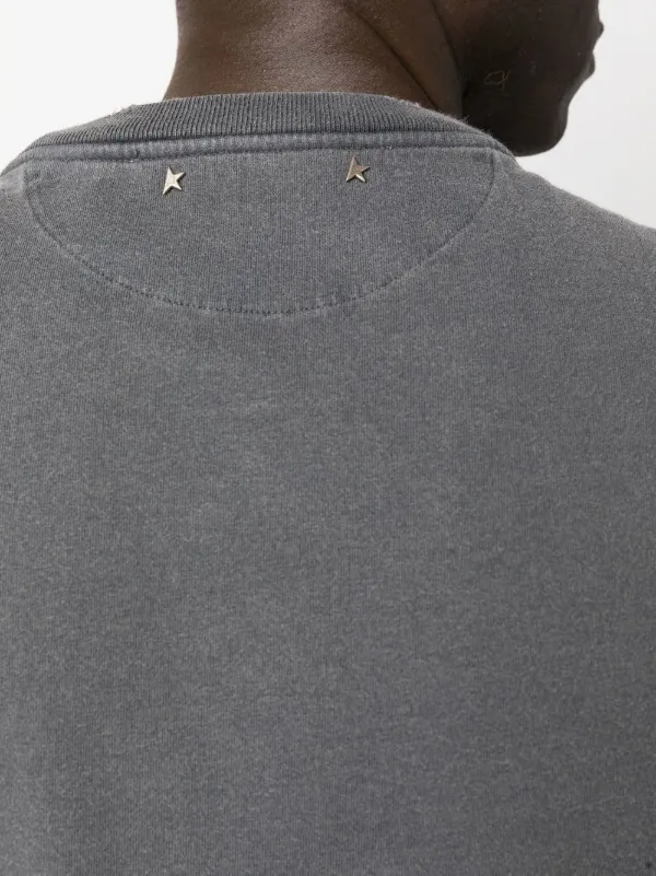 Golden Goose Perforated logo-detail T-shirt | Grey | FARFETCH