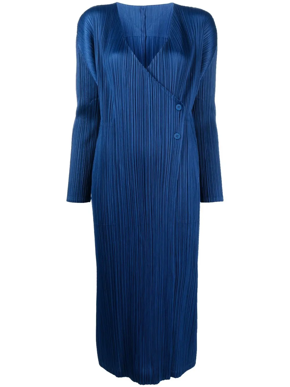 

Pleats Please Issey Miyake vestido plisado - Azul