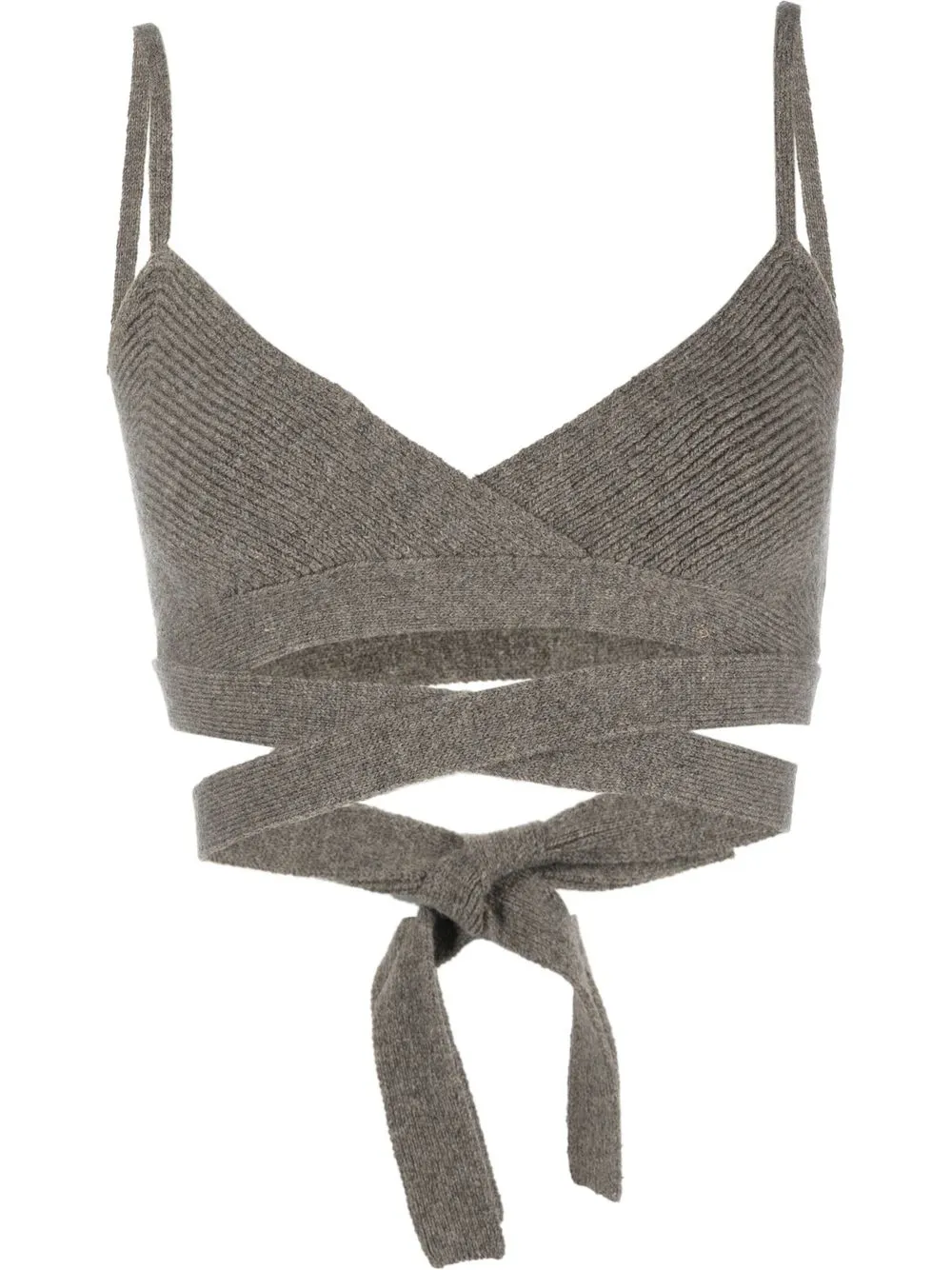 

Designers Remix ribbed-knit wool bralette - Neutrals