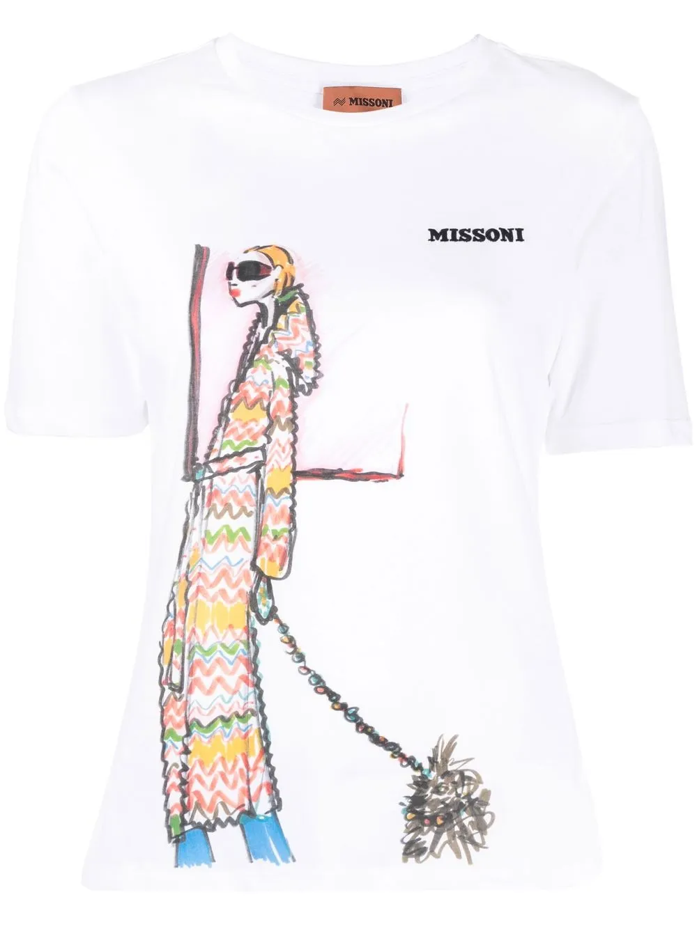 

Missoni illustration-style print T-shirt - White