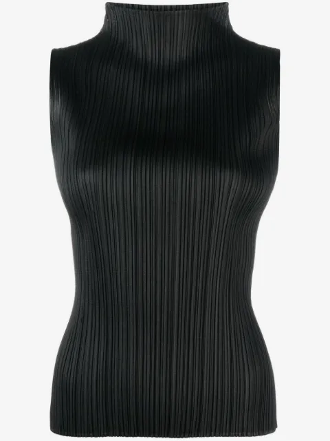 Pleats Please Issey Miyake 플리세 이펙트 하이 넥 탑