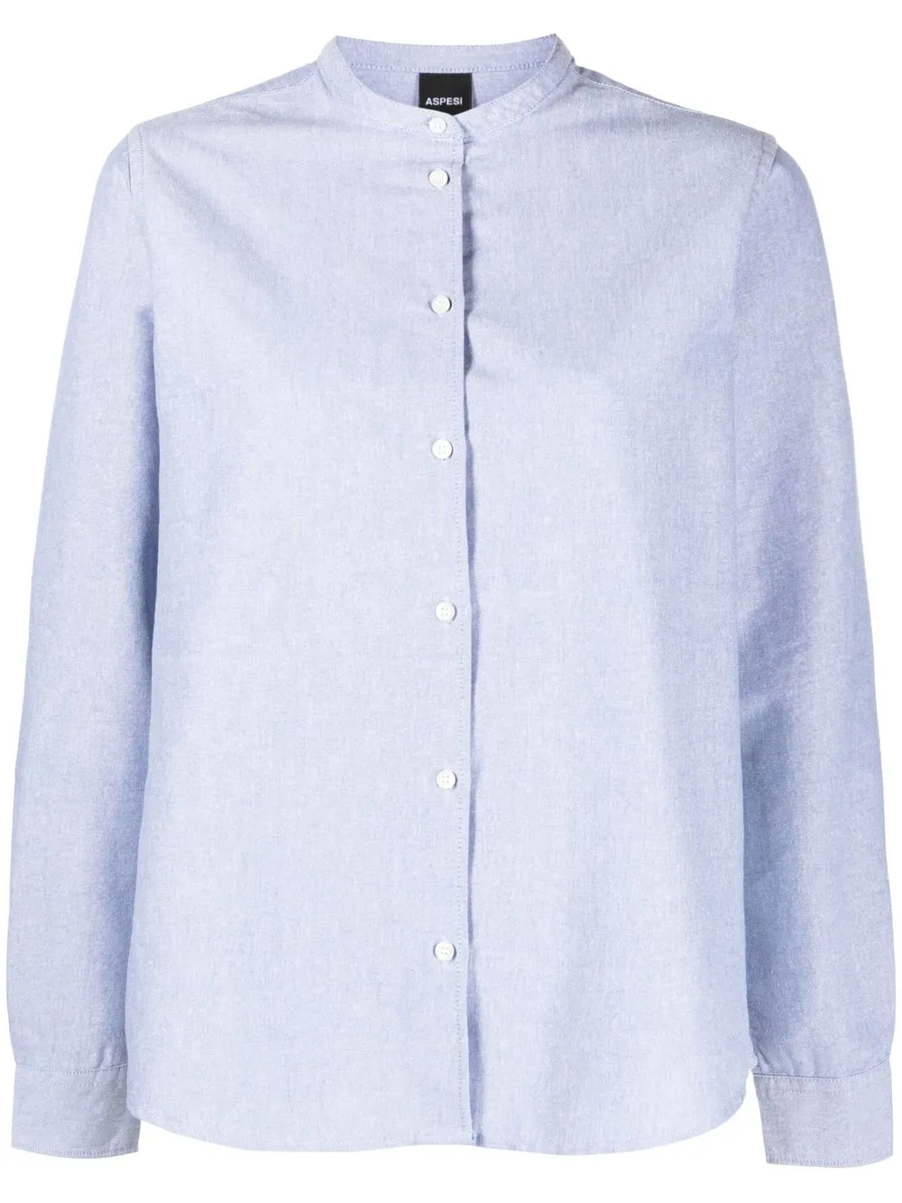 

ASPESI collarless long-sleeve shirt - Blue