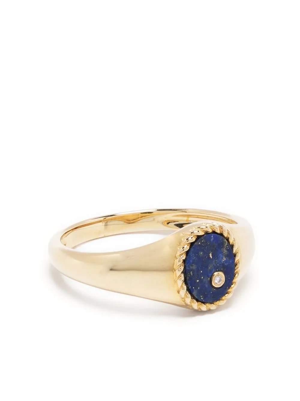 

Yvonne Léon 9kt yellow gold Baby Chevaliere lapis lazuli signet ring - Blue