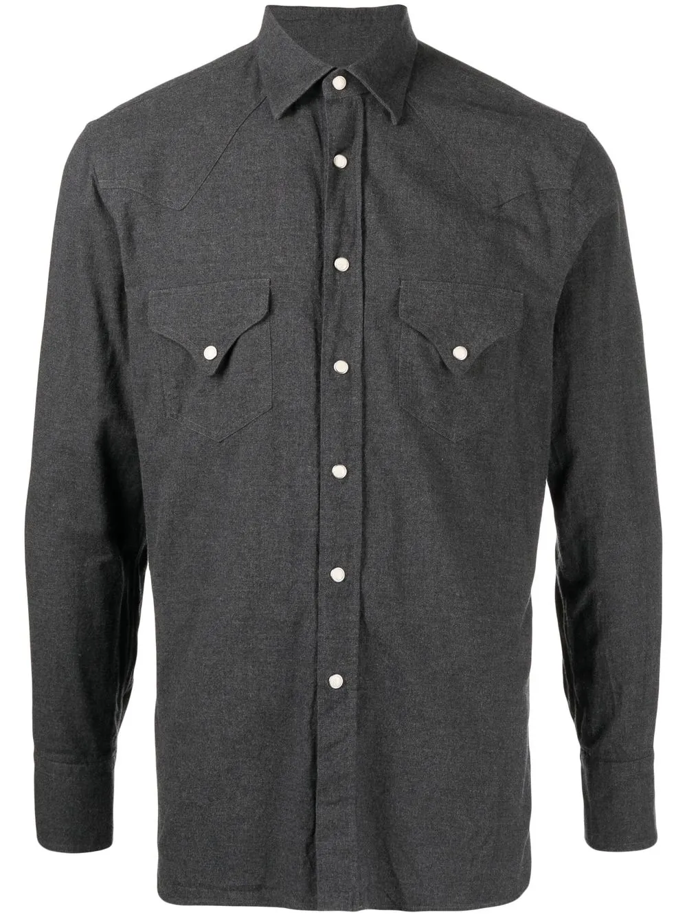 

Doppiaa chest flap-pocket detail shirt - Grey