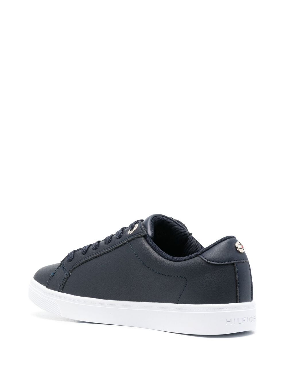 Shop Tommy Hilfiger Essential Stripes Lace-up Sneakers In Blue