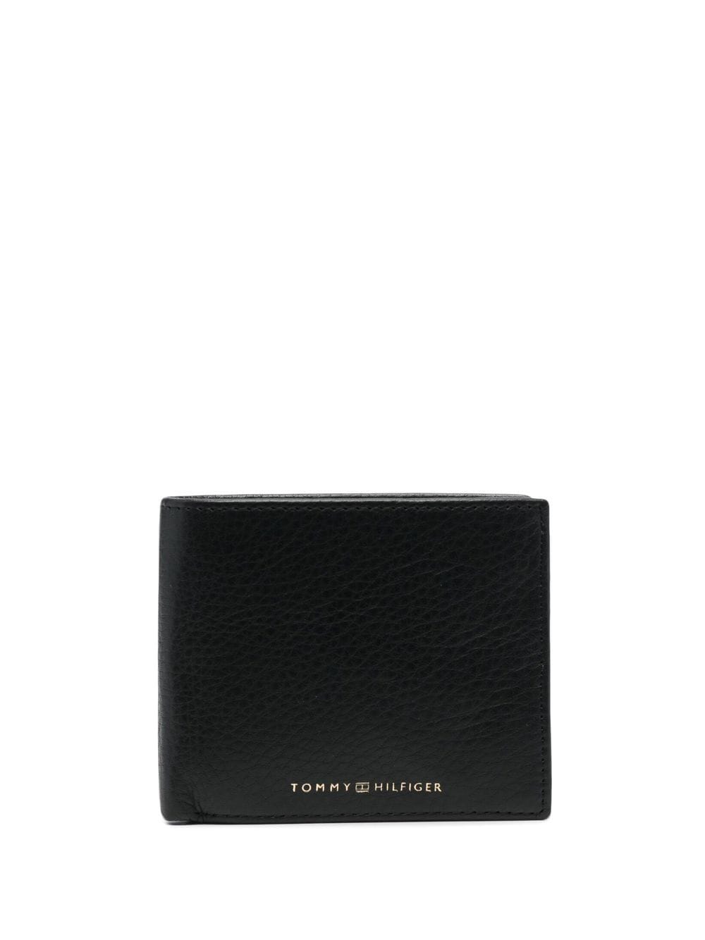 Tommy Hilfiger Leather Card And Coin Wallet In Schwarz
