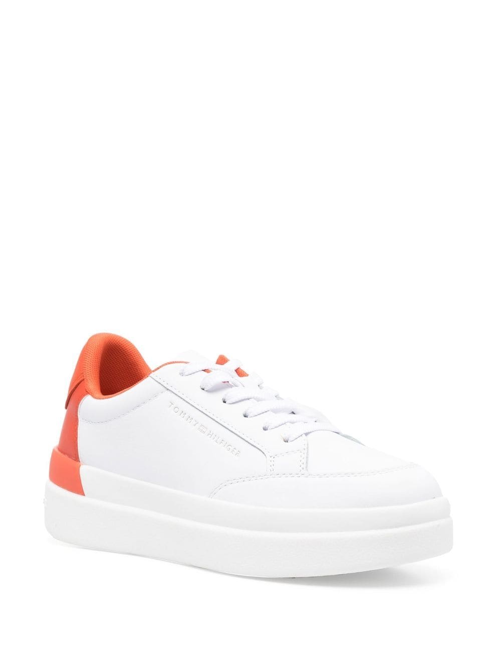 Shop Tommy Hilfiger Two-tone Platform Sneakers In White